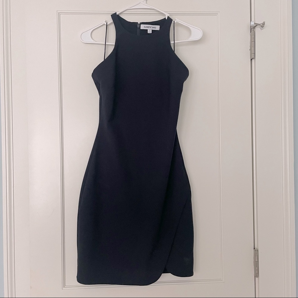 Elizabeth and James Bardot Dress in Navy